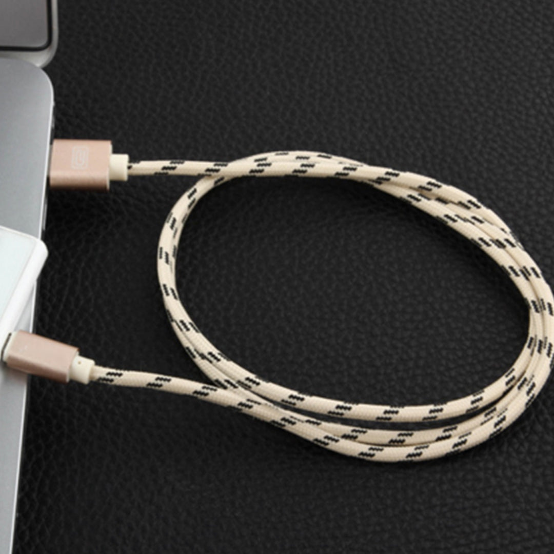 Android 1.5M MFI Metal Braided Lightning USB Cable Rose Gold