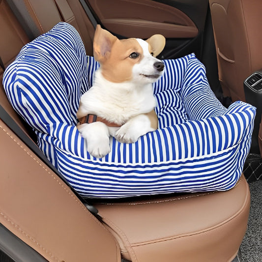 SOGA Blue Pet Car Seat Sofa Safety Soft Padded Portable Travel Carrier Bed