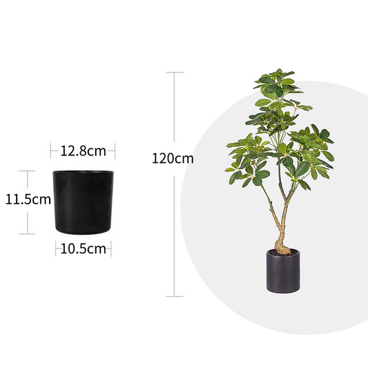 SOGA 4X 120cm Artificial Natural Green Schefflera Dwarf Umbrella Tree Fake Tropical Indoor Plant Home Office Decor