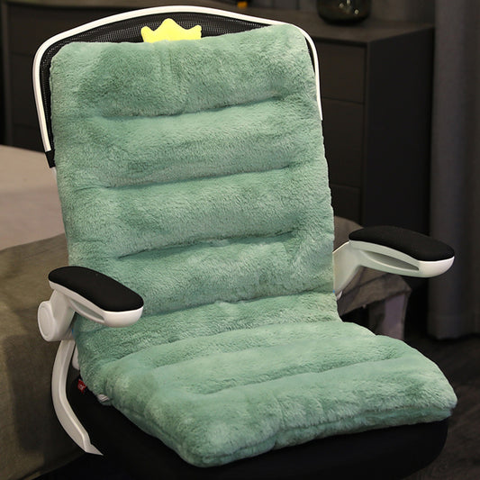 SOGA Green One Piece Dino Cushion Office Sedentary Butt Mat Back Waist Chair Support Home Decor