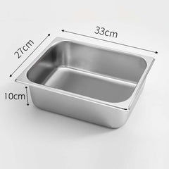 SOGA 6X Gastronorm GN Pan Full Size 1/2 GN Pan 10cm Deep Stainless Steel Tray With Lid