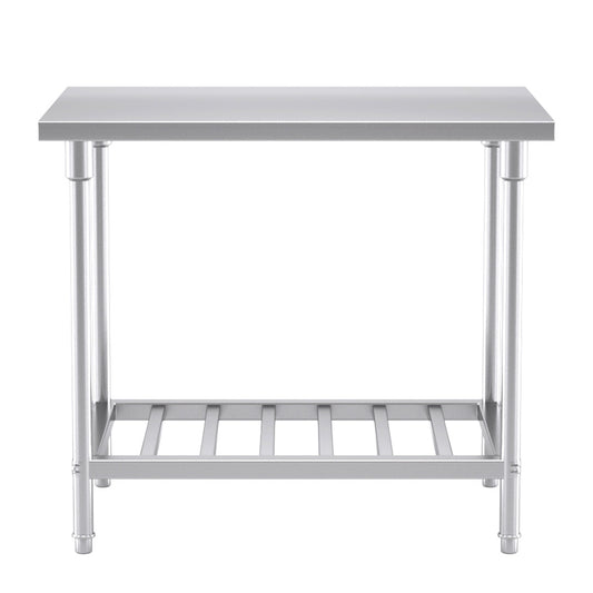 SOGA Commercial Catering Kitchen Stainless Steel Prep Work Bench Table 100*70*85cm