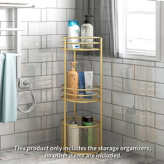 SOGA 2X 3 Tier Bathroom Freestanding Storage Shelf Multifunctional Display Rack Organiser with Basket