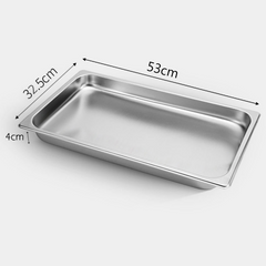 SOGA 2X Gastronorm GN Pan Full Size 1/1 GN Pan 4cm Deep Stainless Steel Tray