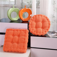 SOGA 2X Orange Square Cushion Soft Leaning Plush Backrest Throw Seat Pillow Home Office Decor