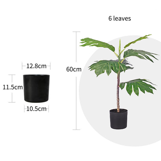 SOGA 60cm Artificial Natural Green Split-Leaf Philodendron Tree Fake Tropical Indoor Plant Home Office Decor