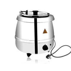 SOGA 2x 10L Soup Kettle Commercial Soup Pot Electric Soup Maker Stainless Steel