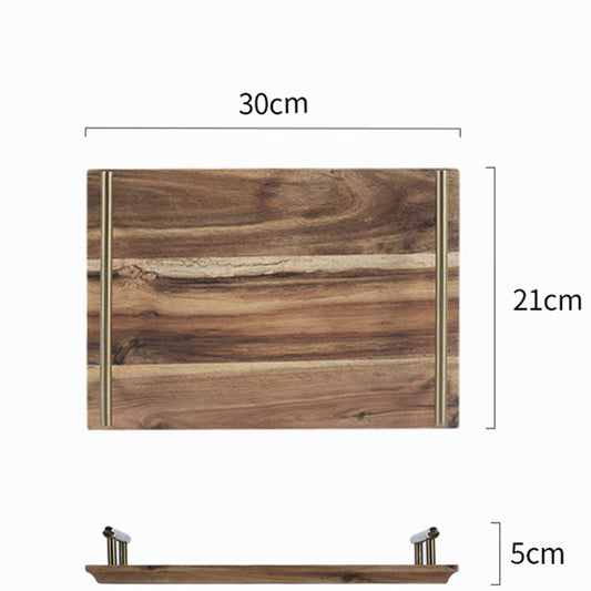 SOGA 30cm Brown Rectangle Wooden Acacia Food Serving Tray Charcuterie Board Centerpiece  Home Decor
