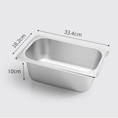 SOGA 6X Gastronorm GN Pan Full Size 1/3 GN Pan 10cm Deep Stainless Steel Tray