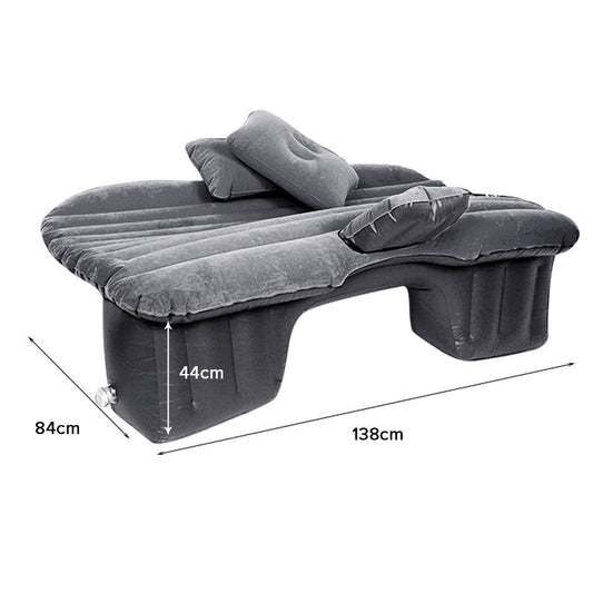 SOGA Inflatable Car Mattress Portable Travel Camping Air Bed Rest Sleeping Bed Grey