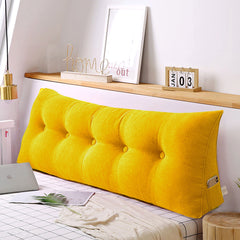 SOGA 180cm Yellow Triangular Wedge Bed Pillow Headboard Backrest Bedside Tatami Cushion Home Decor