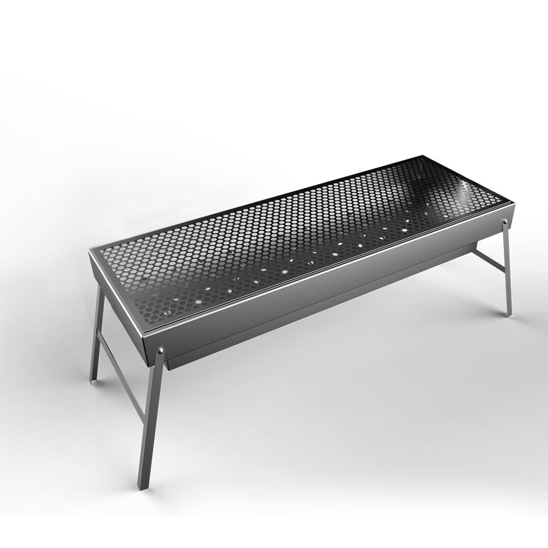 SOGA Stainless Steel Skewer Charcoal BBQ With Grill