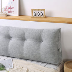 SOGA 4X 150cm Silver Triangular Wedge Bed Pillow Headboard Backrest Bedside Tatami Cushion Home Decor