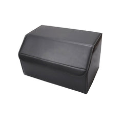SOGA 4X Leather Car Boot Collapsible Foldable Trunk Cargo Organizer Portable Storage Box Black Medium
