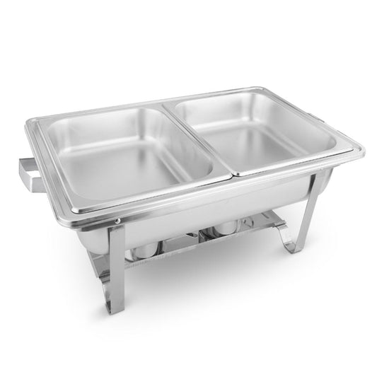 SOGA 4.5L Dual Tray Stainless Steel Chafing Food Warmer Catering Dish