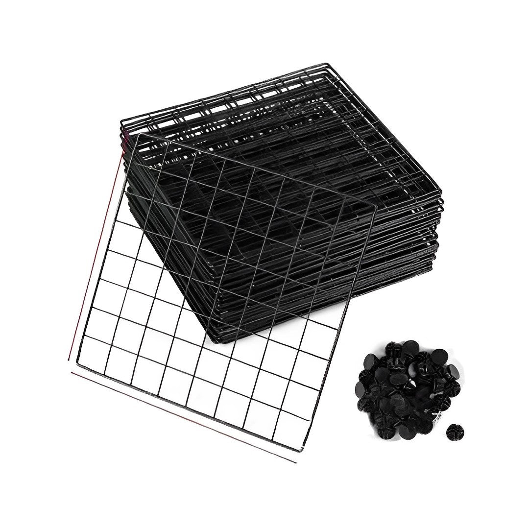 SOGA 2X Black Portable 6-Cube Storage Organiser Foldable DIY Modular Grid Space Saving Shelf