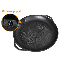 SOGA 2X Portable Korea BBQ Butane Gas Stove Stone Grill Pot Non Stick Coated Round Plate