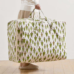 SOGA 2X Green Pine Tree  Medium Storage Luggage Bag Double Zipper Foldable Travel Organiser Essentials