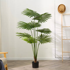 SOGA 4X 150cm Artificial Natural Green Fan Palm Tree Fake Tropical Indoor Plant Home Office Decor