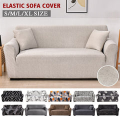 Anyhouz 1 Seater Sofa Cover Khaki Blue Style and Protection For Living Room Sofa Chair Elastic Stretchable Slipcover