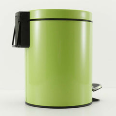 SOGA 2X Foot Pedal Stainless Steel Rubbish Recycling Garbage Waste Trash Bin Round 12L Green