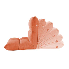 SOGA 2X Lounge Floor Recliner Adjustable Lazy Sofa Bed Folding Game Chair Orange