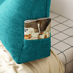 SOGA 120cm Blue Green Triangular Wedge Bed Pillow Headboard Backrest Bedside Tatami Cushion Home Decor