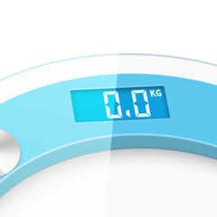 SOGA 180kg Digital Fitness Weight Bathroom Gym Body Glass LCD Electronic Scale White/Blue