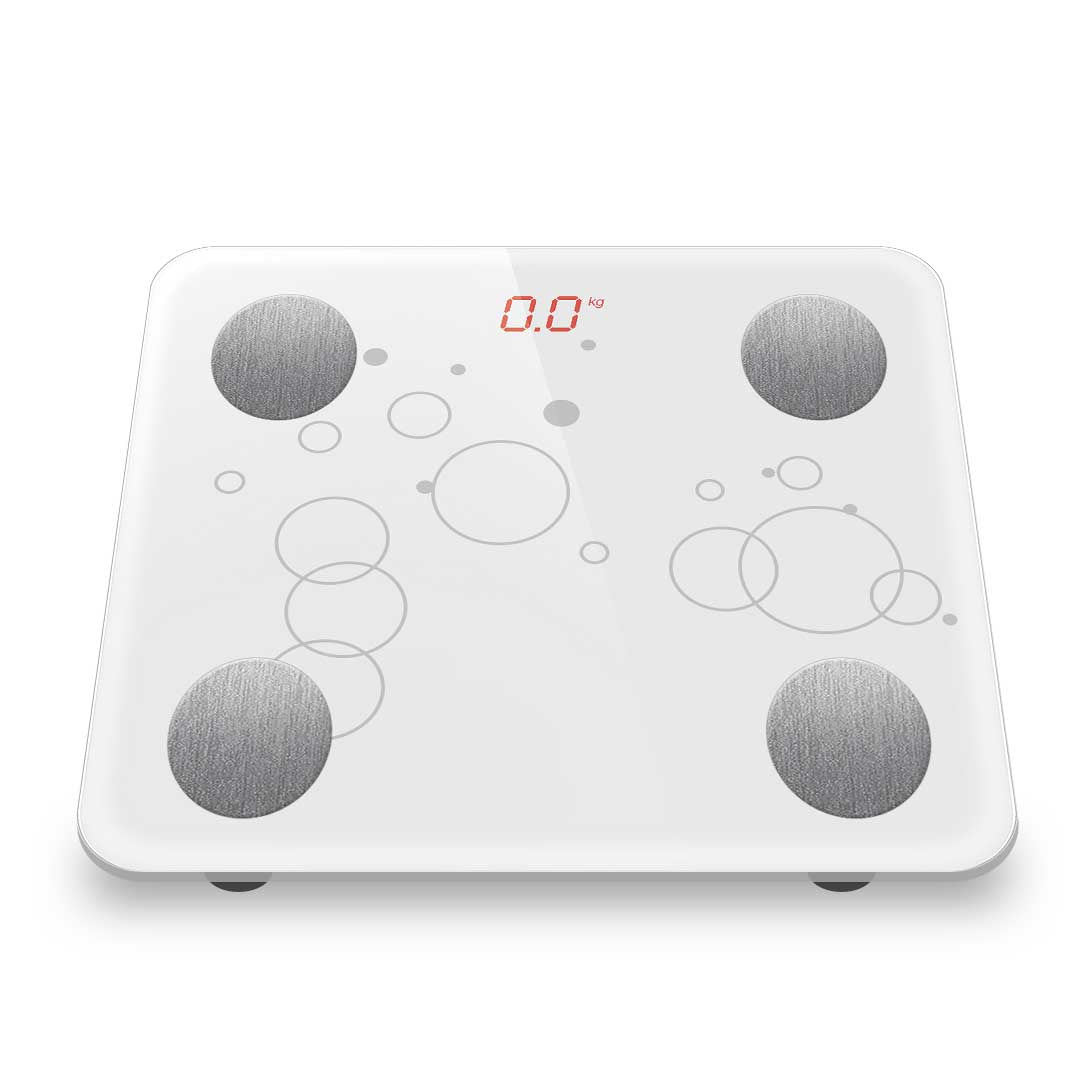 SOGA Wireless Bluetooth Digital Body Fat Scale Bathroom Health Analyzer Weight White