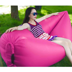Fast Inflatable Sleeping Bag Lazy Air Sofa Pink