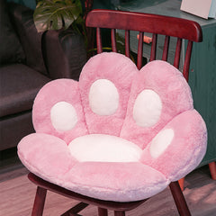 SOGA Pink Paw Shape Cushion Warm Lazy Sofa Decorative Pillow Backseat Plush Mat Home Decor