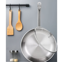 SOGA 28cm Stainless Steel Saucepan With Lid Induction Cookware With Triple Ply Base