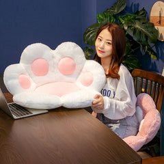 SOGA 70cm White Paw Shape Cushion Warm Lazy Sofa Decorative Pillow Backseat Plush Mat Home Decor