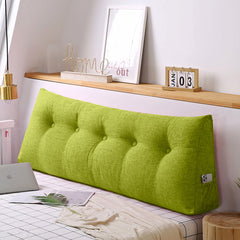 SOGA 2X 120cm Green Triangular Wedge Bed Pillow Headboard Backrest Bedside Tatami Cushion Home Decor