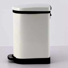 SOGA 4X Foot Pedal Stainless Steel Rubbish Recycling Garbage Waste Trash Bin U White 10L