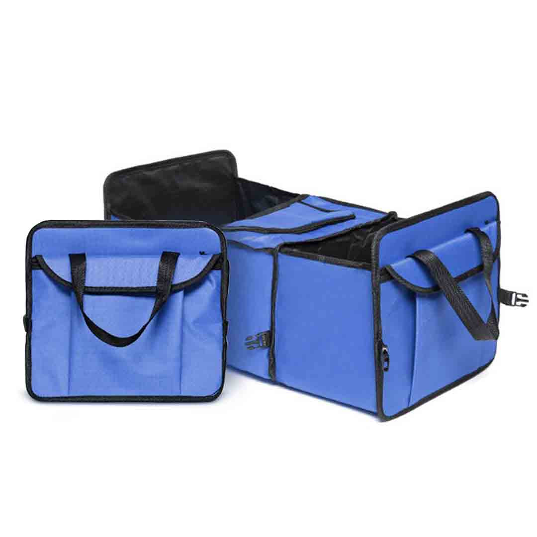 SOGA 2X Car Portable Storage Box Waterproof Oxford Cloth Multifunction Organizer Blue