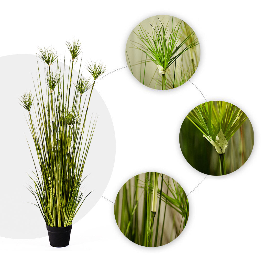 SOGA 150cm Green Artificial Indoor Potted Papyrus Plant Tree Fake Simulation Decorative