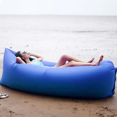 Fast Inflatable Sleeping Bag Lazy Air Sofa Blue