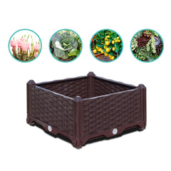 SOGA 2X 80cm Raised Planter Box Vegetable Herb Flower Outdoor Plastic Plants Garden Bed