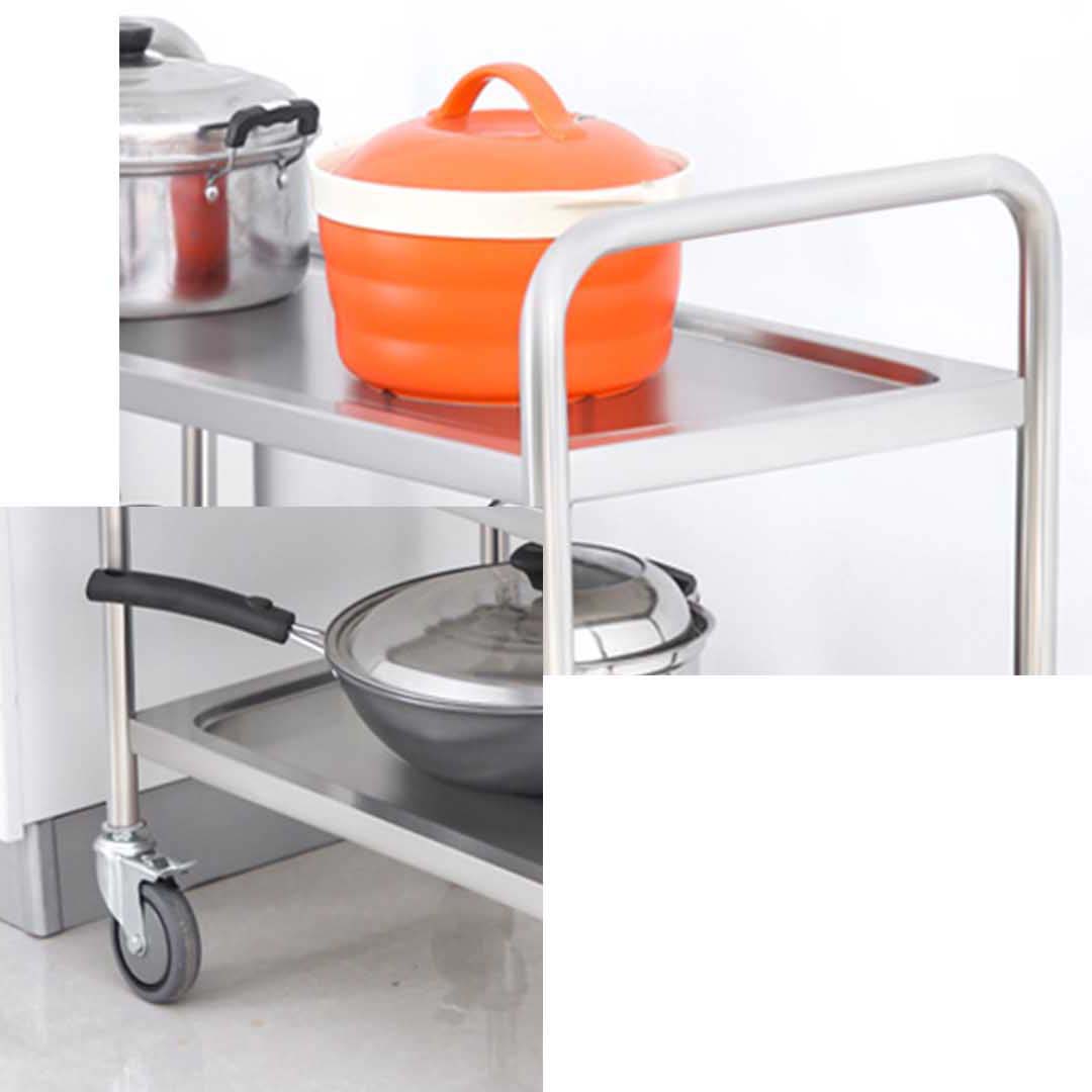 SOGA 4 Tier Stainless Steel Kitchen Dining Food Cart Trolley Utility 860x540x1170