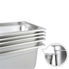 SOGA 4X Gastronorm GN Pan Full Size 1/1 GN Pan 4cm Deep Stainless Steel Tray with Lid
