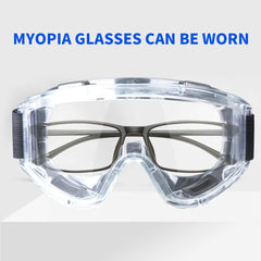 4X Clear Protective Eye Glasses Safety Windproof Lab Goggles Eyewear