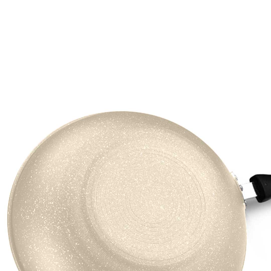 SOGA Ceramic Stone Coated Yellow 4pcs Pot & Pan Set - Cookware Induction Non Stick
