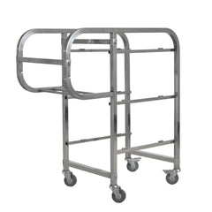 SOGA 3 Tier Food Trolley Food Waste Cart Five Buckets Kitchen Food Utility 82x43x92cm Square