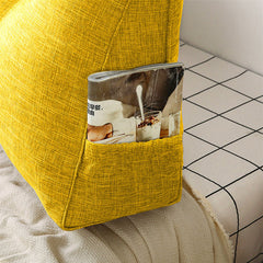 SOGA 180cm Yellow Triangular Wedge Bed Pillow Headboard Backrest Bedside Tatami Cushion Home Decor