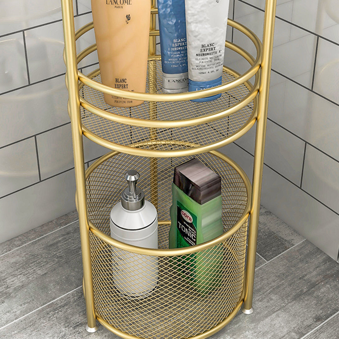 SOGA 2X 3 Tier Bathroom Freestanding Storage Shelf Multifunctional Display Rack Organiser with Basket