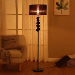 SOGA 2X Floor Lamp Metal Base Standing Light with Dark Shade Tall Lamp
