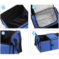 SOGA 2X Car Portable Storage Box Waterproof Oxford Cloth Multifunction Organizer Black
