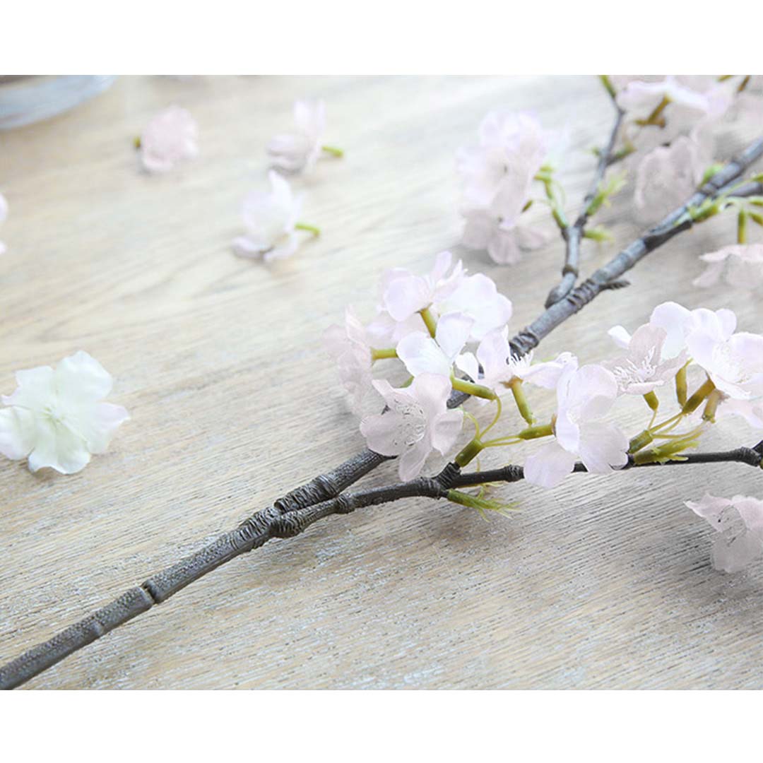 SOGA 10x Artificial Silk Flower Fake Cherry Blossom Bouquet Table Decor White