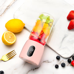 SOGA Portable Mini USB Rechargeable Handheld Juice Extractor Fruit Mixer Juicer Pink